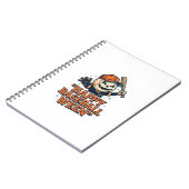 Fröhlicher Baseball Ween Vintage Halloween Basebal Notizblock (Linke Seite)