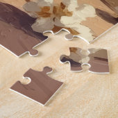 Fröhlicher Beagle-Welpe in Strickmütze kuschelig Puzzle (Seite)