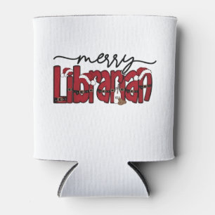 Fröhlicher Bibliothekar Weihnachten Buchliebhaber  Dosenkühler