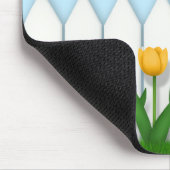 Fröhlicher Blumengarten Individuelle Name oder Tex Mousepad (Ecke)
