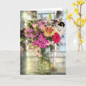 fröhlicher Bouquet Karte (Gelbe Blume)