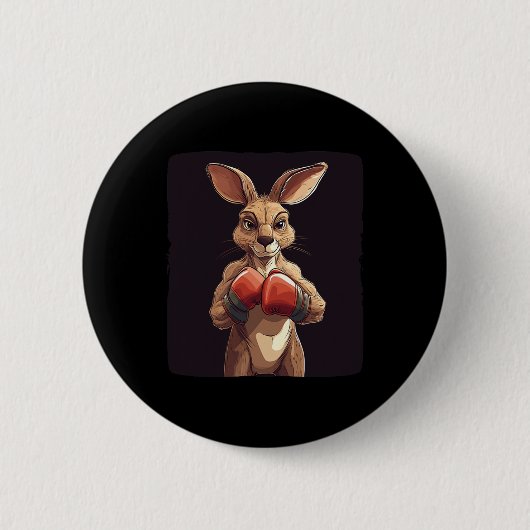 Fröhlicher Boxer Kangaroo für einen Lighthearted P Button (Vorderseite)