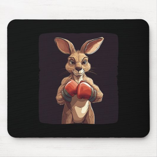 Fröhlicher Boxer Kangaroo für einen Lighthearted P Mousepad (Vorne)