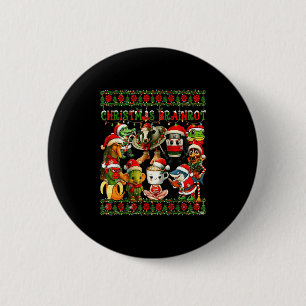 Fröhlicher Brainrot-hässliches Weihnachten Lustige Button