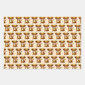 Fröhlicher, brauner Hund, sitzend - Geschenkpapier Set (Vorderseite 2)