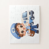 Fröhlicher Briefträger Puzzle (Vertikal)