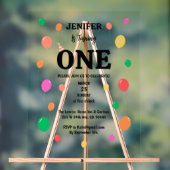 fröhlicher bunter Ballon Geburtstag Acrylschild (Neutral)