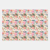 fröhlicher, bunter und trendiger Weihnachtsurlaub Geschenkpapier Set (Vorderseite)