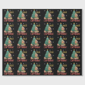 Fröhlicher Capybara-Elf Xmas-Weihnachtsbaum Geschenkpapier (Flach)