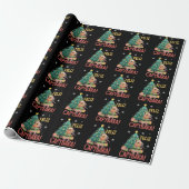 Fröhlicher Capybara-Elf Xmas-Weihnachtsbaum Geschenkpapier (Ungerollt)
