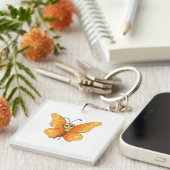 Fröhlicher Cartoon Butterfly Schlüsselanhänger (Vorderseite rechts)