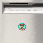 Fröhlicher Cartoon Dog Magnet (In Situ (Geschirrspüler))