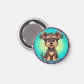 Fröhlicher Cartoon Dog Magnet (Vorderseite/Rückseite)