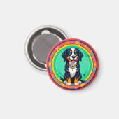 Fröhlicher Cartoon Dog Magnet (Vorderseite/Rückseite)
