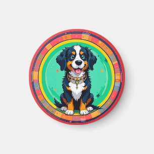 Fröhlicher Cartoon-Hund Magnet