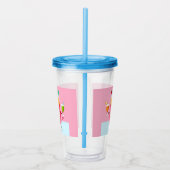 Fröhlicher Cartoon Juice Acryltrinkbecher (Rechts)