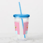 Fröhlicher Cartoon Juice Acryltrinkbecher (Links)