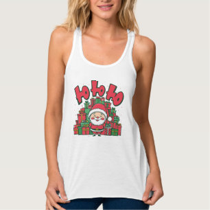 Fröhlicher Cartoon-Weihnachtsmann Weihnachten Tank Top