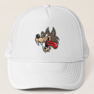 Fröhlicher Cartoon Wolf Truckerkappe