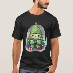 fröhlicher Cartoon Xmas Baum niedliche lustige Ide T-Shirt