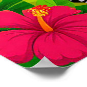 Fröhlicher Cartoon Zebra in einer tropischen Lands Poster (Ecke)