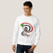 Fröhlicher Chibi mit Flagge Sweatshirt (Vorne ganz)