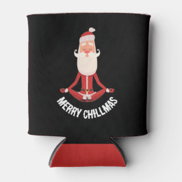 Fröhlicher Chillmas Zen meditierender Weihnachtsma Dosenkühler
