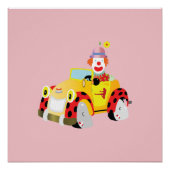 fröhlicher Clown fährt einen schwindelerregend gel Poster (Vorderseite)