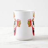 Fröhlicher Clown mit farbenfroher Haare Kaffeetasse (Mittel)