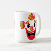 Fröhlicher Clown mit farbenfroher Haare Kaffeetasse (VorderseiteRechts)