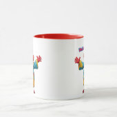 Fröhlicher Clown mit großem Lächeln. Tasse (Zentrum)