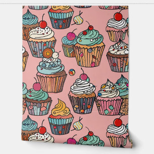 Fröhlicher Cupcake-Karneval Tapete