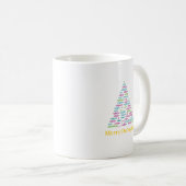 Fröhlicher Debugging-Code-Weihnachtsbaum-Kunst Kaffeetasse (VorderseiteRechts)