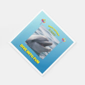 Fröhlicher Delfin-Geburtstag Serviette (Ecke)