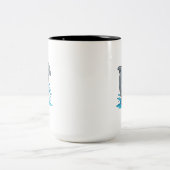Fröhlicher Delfin Spritzt - Tasse (Mittel)