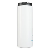 Fröhlicher Delfin Spritzt - Thermobecher Thermosbecher (Rückseite)