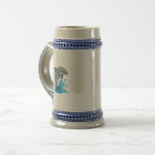Fröhlicher Delfin Sprung - Tasse (Vorderseite Links)