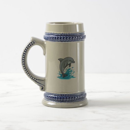Fröhlicher Delfin Sprung - Tasse (Links)