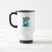 Fröhlicher Delfin Sprung - Tasse