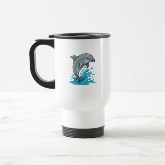 Fröhlicher Delfin Sprung - Tasse (Links)