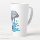 Fröhlicher Delfin Sprung - Tasse (Rechte Ecke)