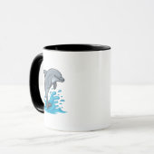 Fröhlicher Delfin Sprung - Tasse (Vorderseite Links)