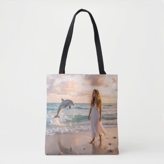 Fröhlicher Delfinsprung Tasche (Vorderseite)