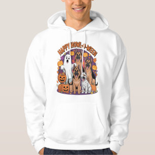 Fröhlicher Deutscher Schäferhund Halloween Hoodie