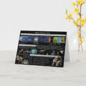 Fröhlicher Dinosaurier Tag am kosmischen Kalender! Karte (Gelbe Blume)