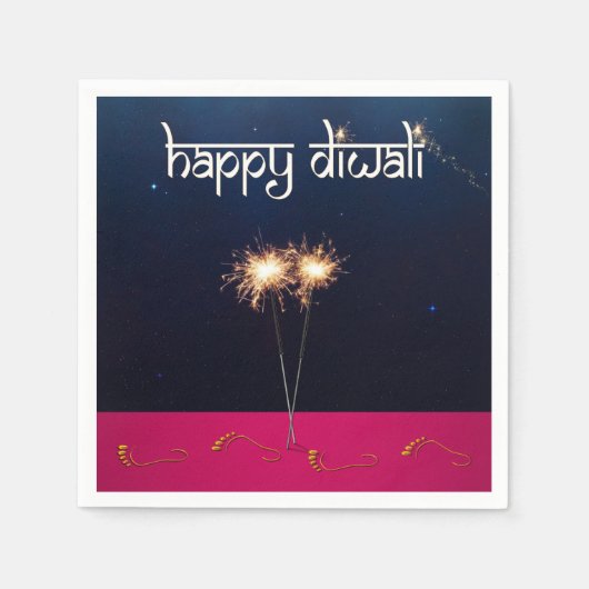 Fröhlicher Diwali - Papier Napkin Serviette (Vorderseite)