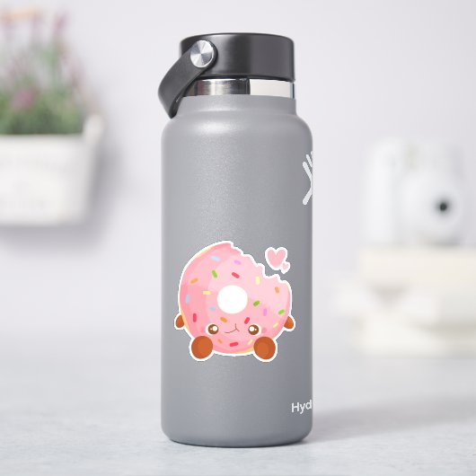 Fröhlicher Donut mit Streuseln Aufkleber (HydroFlask)