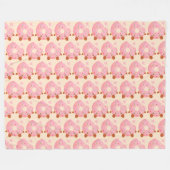 Fröhlicher Donut mit Streuseln Fleecedecke (Vorderseite (Horizontal))