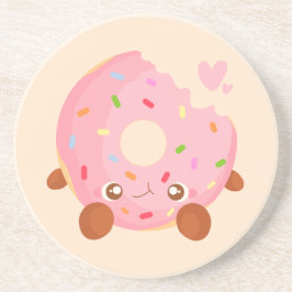 Fröhlicher Donut mit Streuseln Getränkeuntersetzer