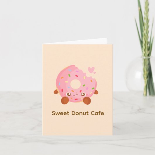 Fröhlicher Donut mit Streuseln Karte (Vorderseite)